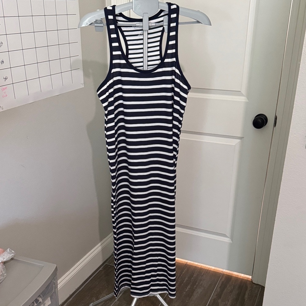 Nautica Navy and White Striped Top